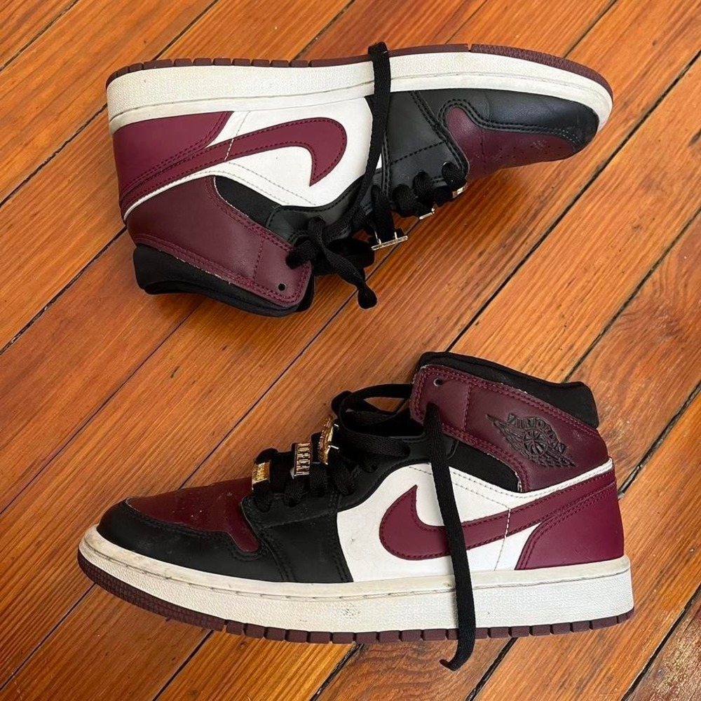 Jordan 1 Mid "Beetroot" embellished Sneakers size 8w